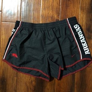 Nike Arkansas Razorbacks running shorts xl